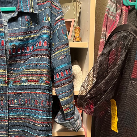 Chico's Blue Denim Jacket - Picture 4 of 6